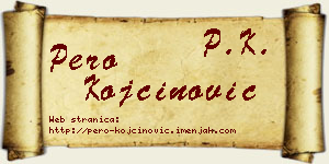 Pero Kojčinović vizit kartica
